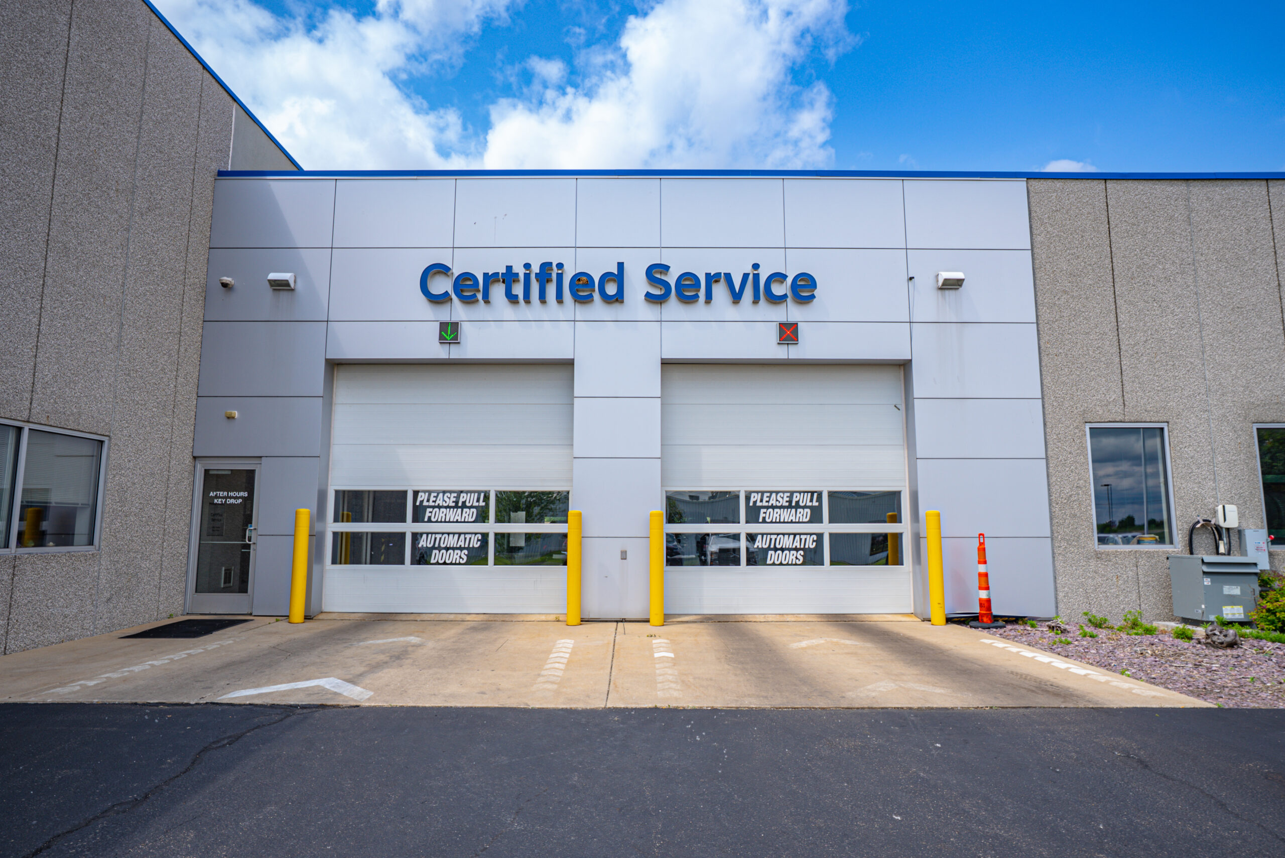 Napleton service drive ready for winter maintenance in Beaver Dam Wisconsin